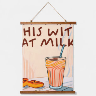 Can I Have this With Oat Milk? Hanging Tapestry