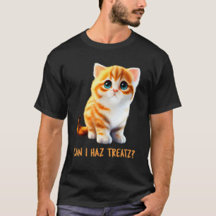 Can I Haz Treatz Cute Cat Baby Talk Kitten Beautif T-Shirt
