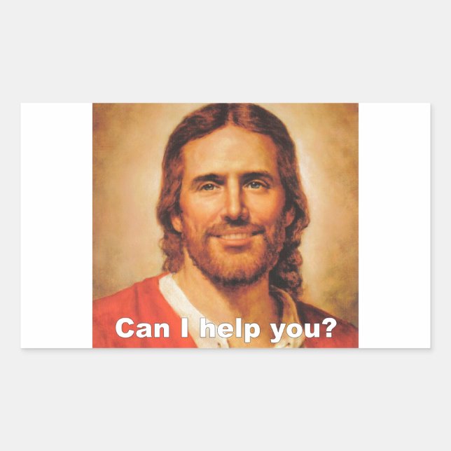 Can I Help You? Rectangular Sticker (Front)