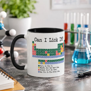 Can I Lick It Chemistry Periodic Table–Fun Science Mug