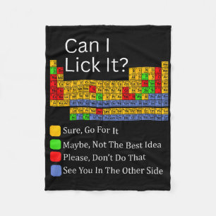 Can I Lick It Funny 100 Days Of School Periodic Ta Fleece Blanket