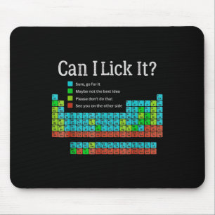 Can I Lick It Funny Back To School Periodic Table Mouse Pad