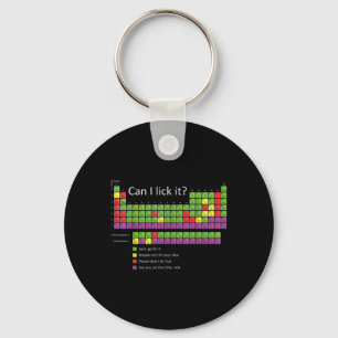 Can I Lick It Funny Periodic Table Of Chemic Eleme Key Ring