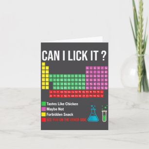 Can I Lick It Periodic Table Chart Science Teacher Card