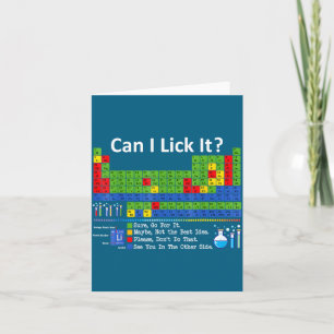 Can I Lick It Periodic Table Chart Science Teacher Card