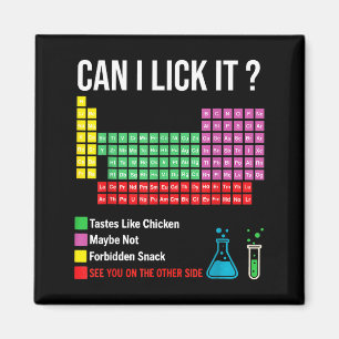 Can I Lick It Periodic Table Chart Science Teacher Magnet