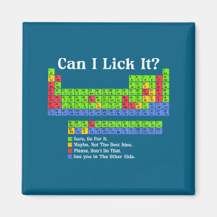 Can I Lick It Periodic Table Chart Science Teacher Magnet