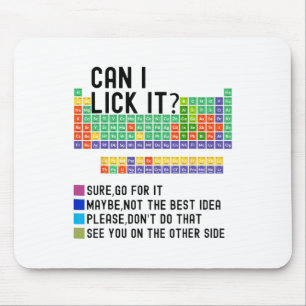 Can I Lick It Periodic Table Chart Science Teacher Mouse Pad