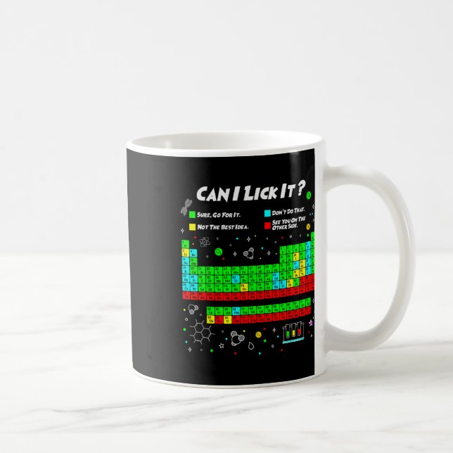 Can I Lick It Periodic Table Funny Science Teacher Coffee Mug (Right)