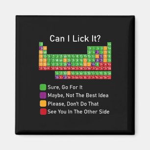 Can I Lick It Periodic Table  Magnet