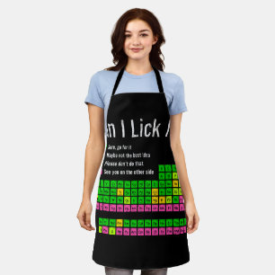 Can I Lick It Periodic Table Teacher Student Kids Apron