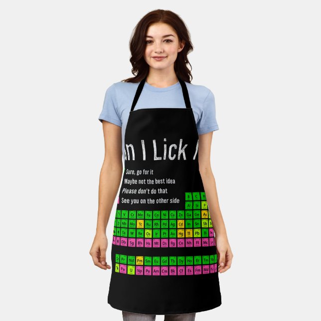 Can I Lick It Periodic Table Teacher Student Kids Apron (Worn)