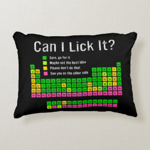 Can I Lick It Periodic Table Teacher Student Kids Decorative Cushion