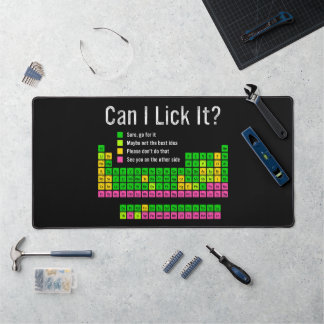 Can I Lick It Periodic Table Teacher Student Kids Desk Mat