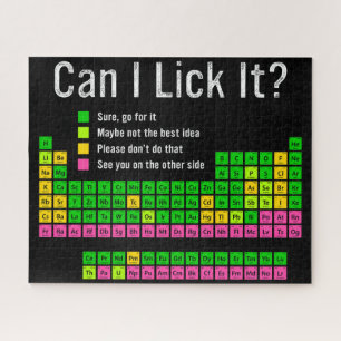 Can I Lick It Periodic Table Teacher Student Kids Jigsaw Puzzle