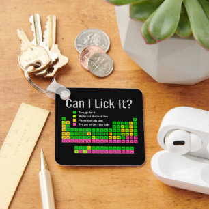 Can I Lick It Periodic Table Teacher Student Kids Key Ring