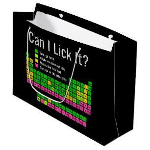 Can I Lick It Periodic Table Teacher Student Kids Large Gift Bag