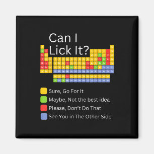 Can I Lick It Periodic Table Teacher Student Kids  Magnet