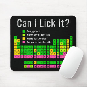 Can I Lick It Periodic Table Teacher Student Kids Mouse Pad