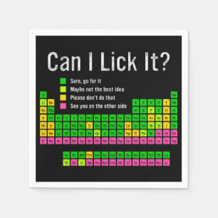 Can I Lick It Periodic Table Teacher Student Kids Napkin