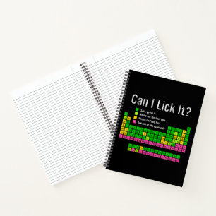 Can I Lick It Periodic Table Teacher Student Kids Notebook
