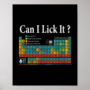 Can I Lick It Periodic Table Teacher Student Kids  Poster