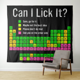 Can I Lick It Periodic Table Teacher Student Kids Tapestry