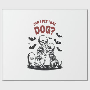 Can I Pet That Dog Halloween Wrapping Paper