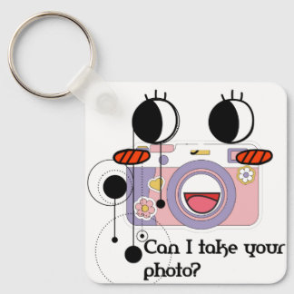 Can I take your photo? Camera art Key Ring