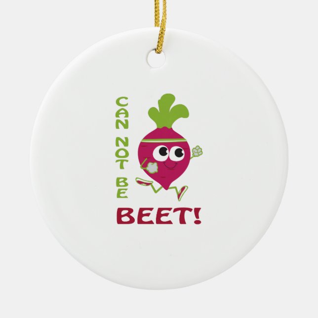 Can Not Be Beet! Ceramic Tree Decoration (Front)