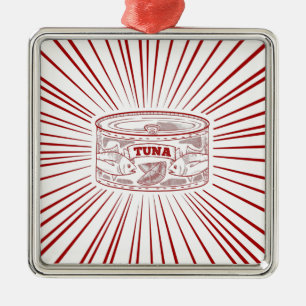 Can of tuna metal ornament