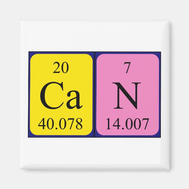 Can periodic table name magnet (Front)