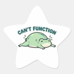 Can’t Function Frog Sticker Cute Exhausted Frog Fu