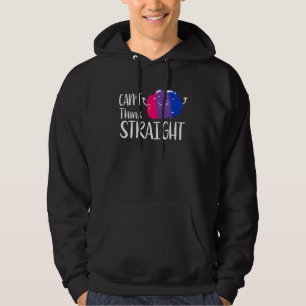CAN T THINK STRAIGHT Rainbow LGBT Flag Gay Pride Hoodie