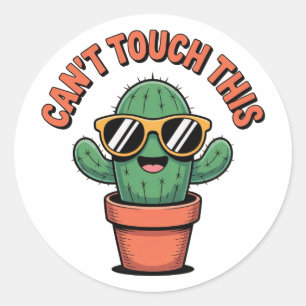 Can’t Touch This – Funny Cactus Pun Sticker