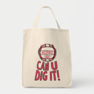 Can U Dig It Volleyball Pink Tote Bag
