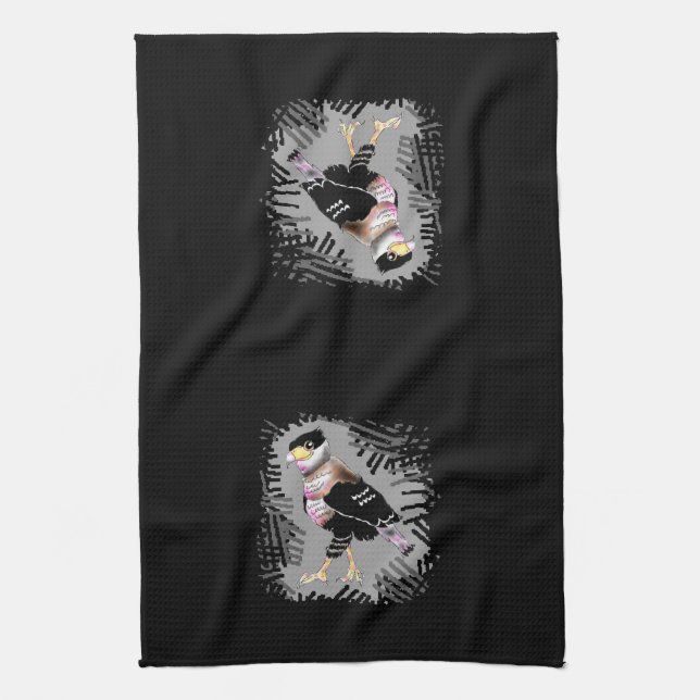 Can unreasonable caracara tea towel (Vertical)