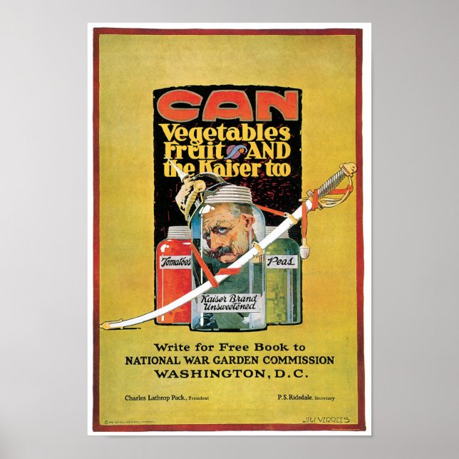 Can Vegetables, Fruit and The Kaiser Too Poster (Front)