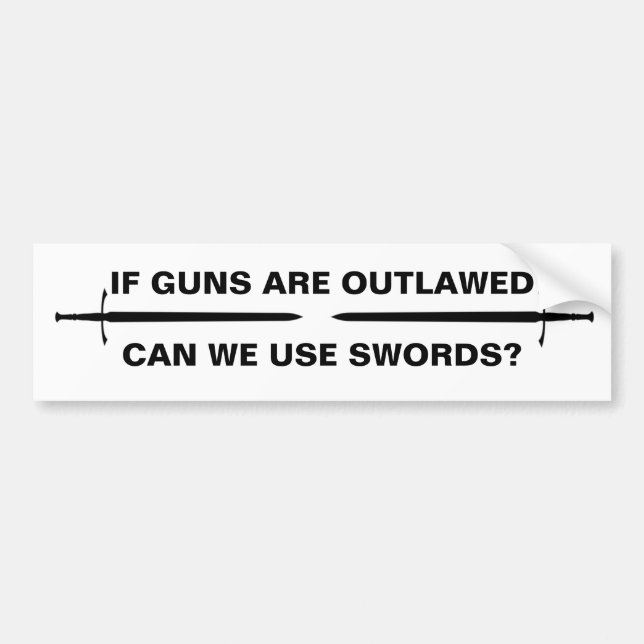 Can we use Swords? Bumper Sticker (Front)