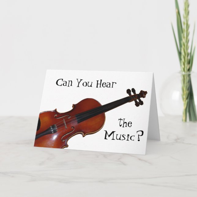 Can You Hear the Music? - Violin Card (Front)