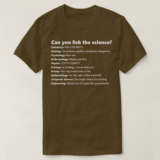 Can you lick the science T-Shirt (Design Front)