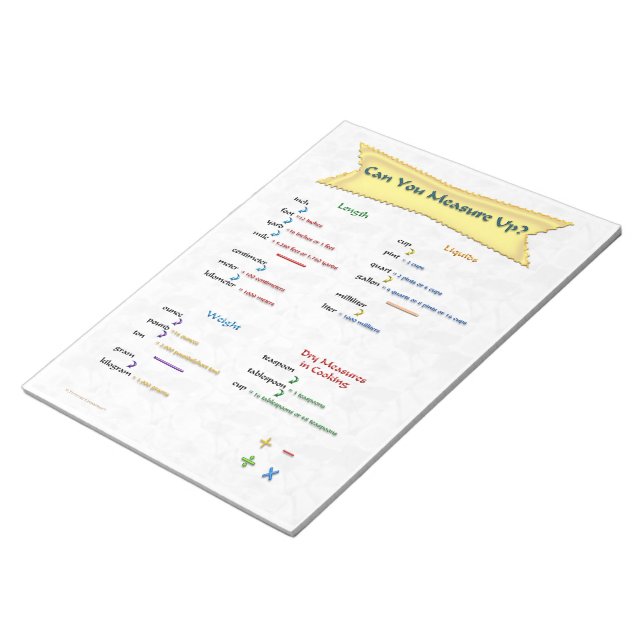 Can You Measure Up Notepad (Angled)