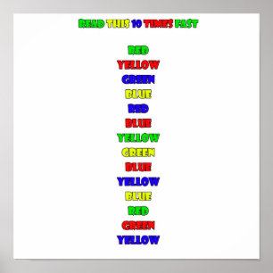Can you read this 10 times fast? poster