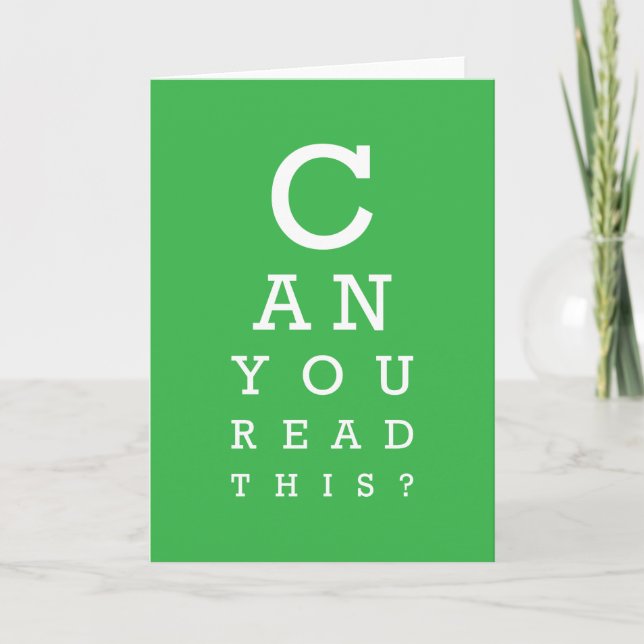 Can you read this? card (Front)