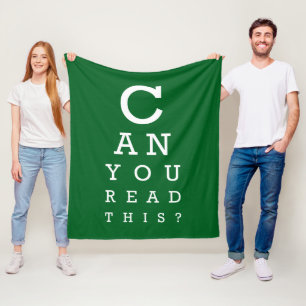 Can you read this? fleece blanket