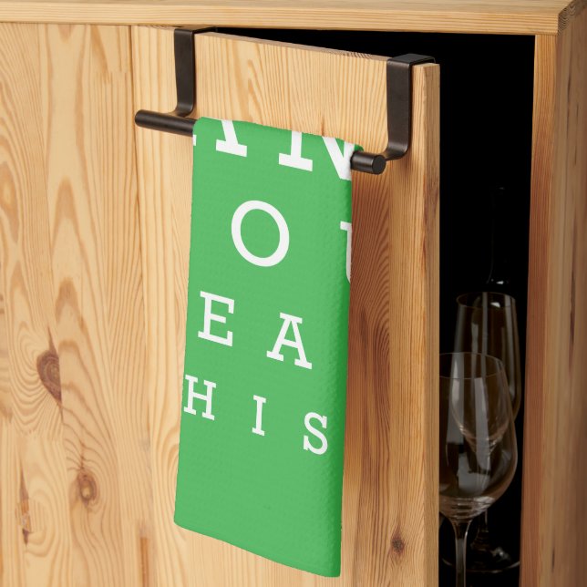 Can you read this? tea towel (Thirds Fold)
