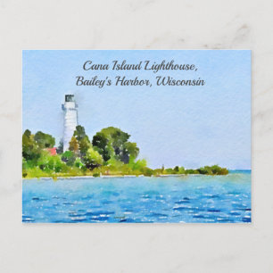 Cana Island Lighthouse, Bailey's Harbor, WI Postcard