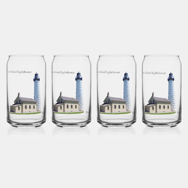 Cana Island Lighthouse can glass (Front)