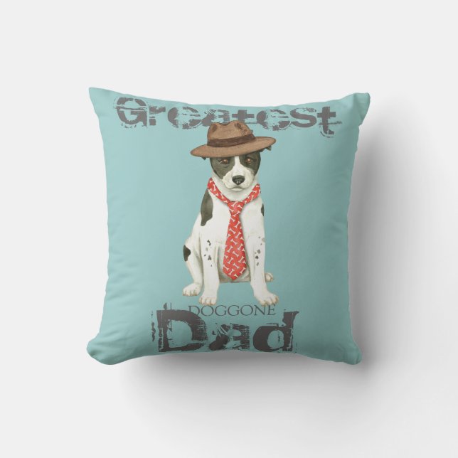 Canaan Dog Dad Throw Pillow (Front)