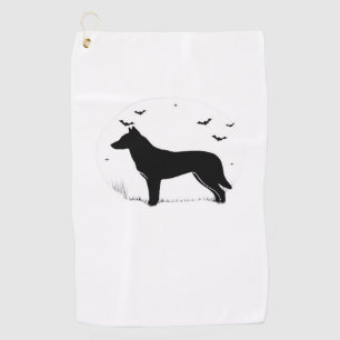 Canaan Dog – Halloween Moon Silhouette Classic T-S Golf Towel